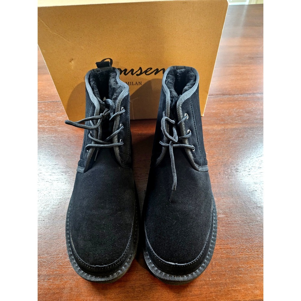 Jousen Milan Mens 13 Black Casual Ankle Chukka Alpine Style‎ Suede Boot